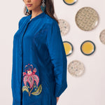 Floral Chintz Embroidery Teal Set - Western Era Co - ord set for women