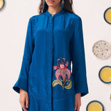 Floral Chintz Embroidery Teal Set - Western Era Co - ord set for women