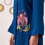Floral Chintz Embroidery Teal Set - Western Era Co - ord set for women