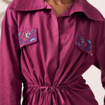 Floral Embroidered Flap Pocket Shirt - Western Era Tops for women