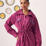 Floral Embroidered Flap Pocket Shirt - Western Era Tops for women