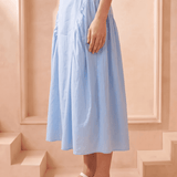 Fluid Drape with Subtle Gathered Horizon Skirt - Western Era Bottoms for women