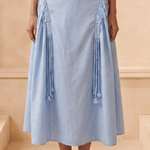 Fluid Drape with Subtle Gathered Horizon Skirt - Western Era Bottoms for women