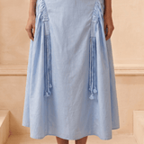 Fluid Drape with Subtle Gathered Horizon Skirt - Western Era Bottoms for women