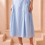 Fluid Drape with Subtle Gathered Horizon Skirt - Western Era Bottoms for women