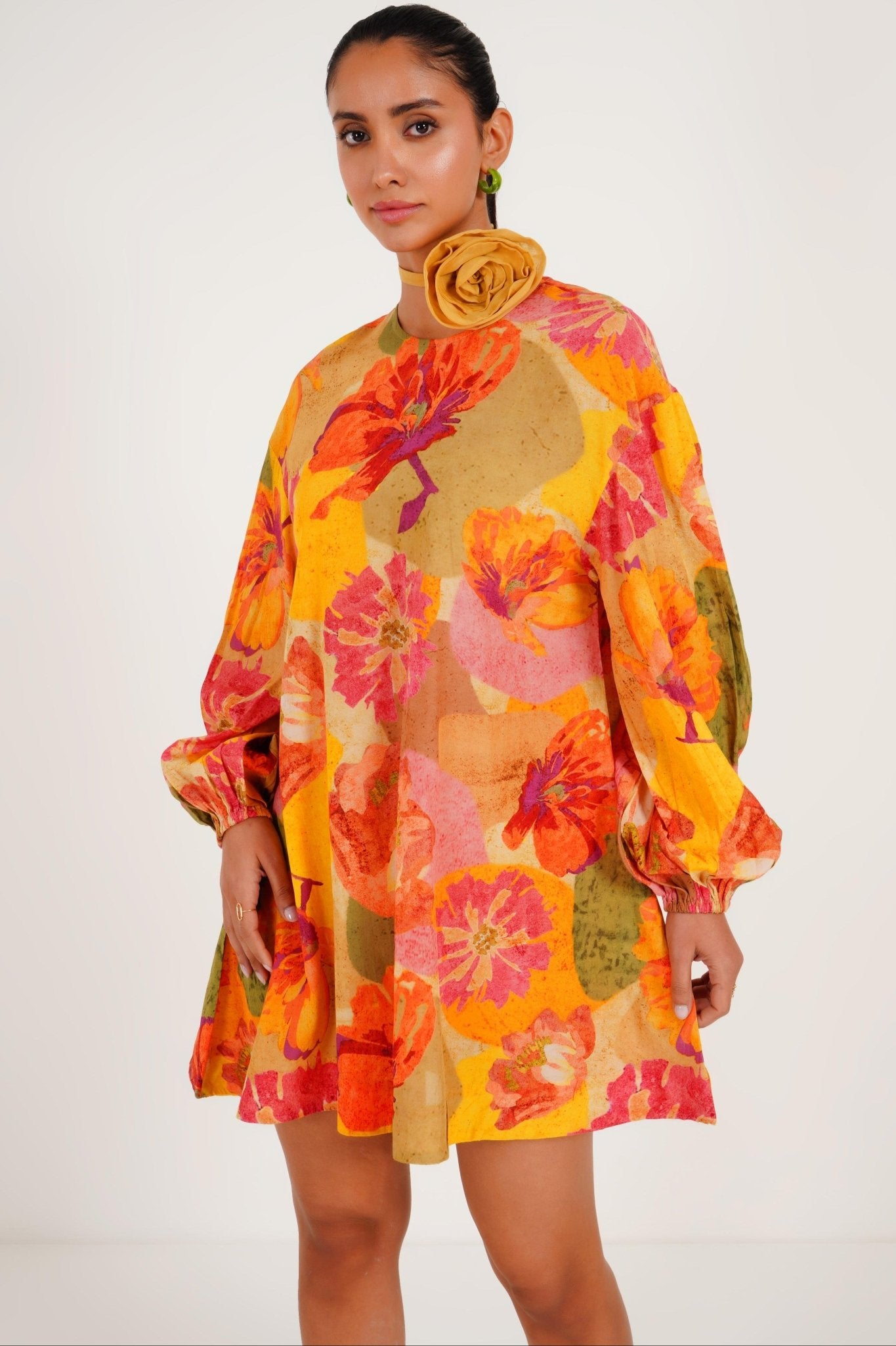 Foliage flared dress - Western Era Dresses for women