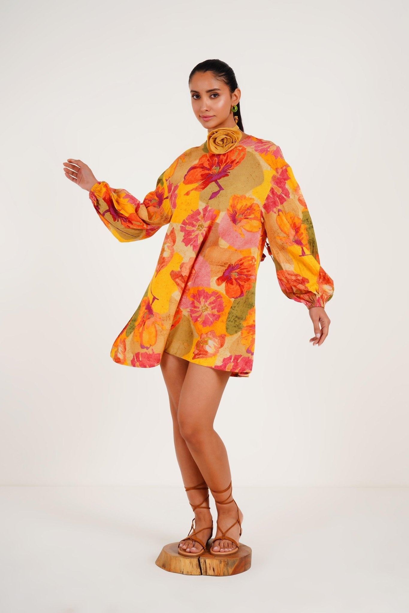 Foliage flared dress - Western Era Dresses for women