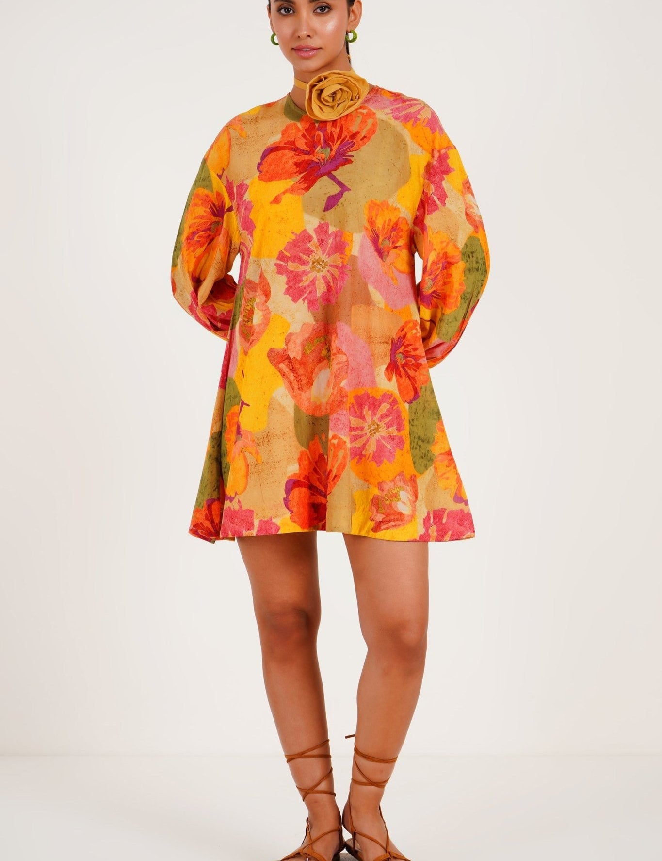 Foliage flared dress - Western Era Dresses for women