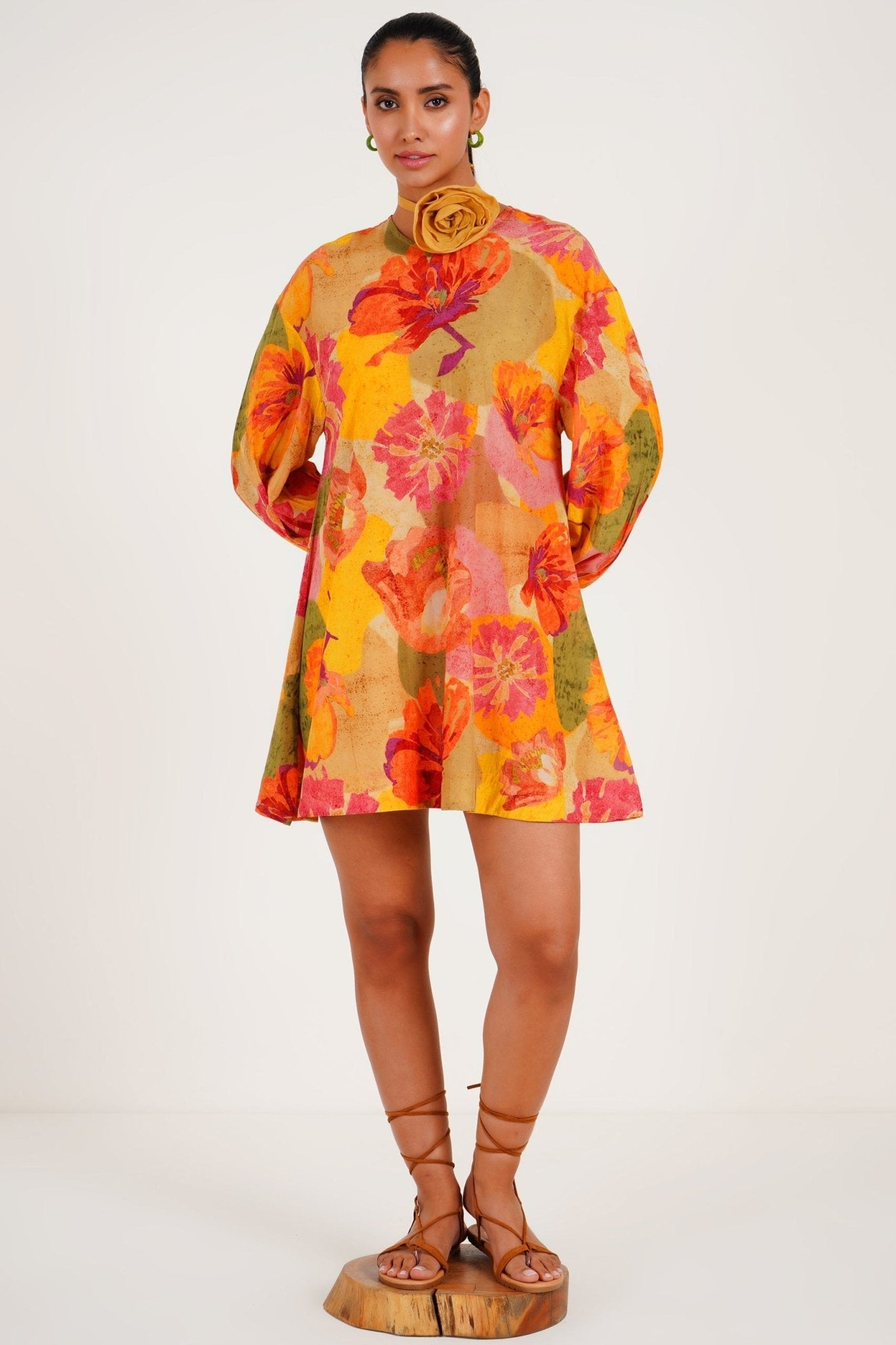 Foliage flared dress - Western Era Dresses for women