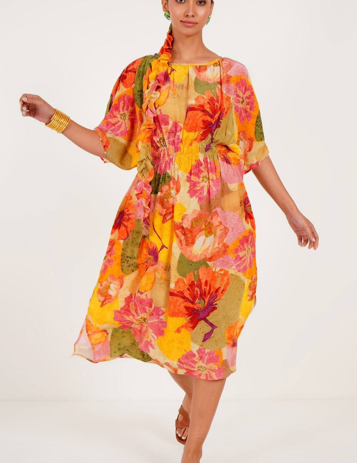 Foliage Kaftan dress - Western Era Dresses for women