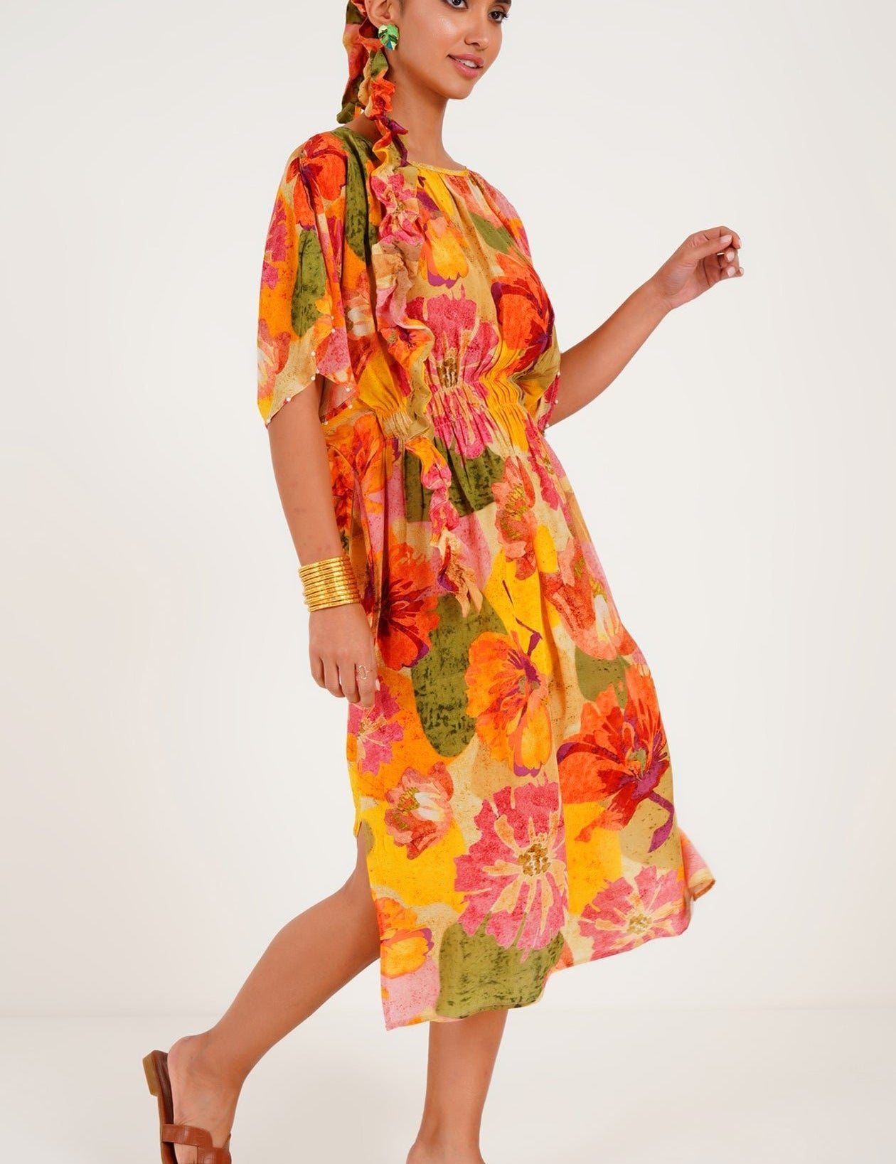 Foliage Kaftan dress - Western Era Dresses for women