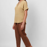 Formal Wear Mustard Moss Crepe Top - Western Era Tops for women