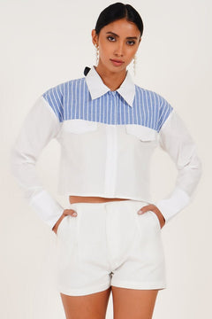 Frostline Contrast Zip Jacket Top - Western Era Tops for women