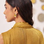 Gold Shimmering Lace Top and Pant Festive Set - Western Era Co - ord set for women