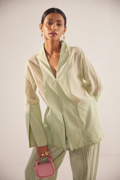 Green Embroidery Cotton Shirt - Western Era Tops for women