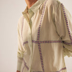 Green Line Embroidered Oversized Shirt - Western Era Tops for women