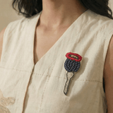 Handcrafted Brooch with beads and katdana embroidery - Western Era Brooches for women