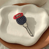 Handcrafted Brooch with beads and katdana embroidery - Western Era Brooches for women