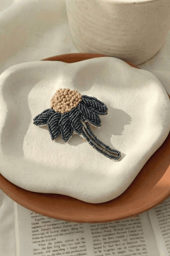 Handcrafted Brooch with intricate hand - work embroidery - Western Era for women