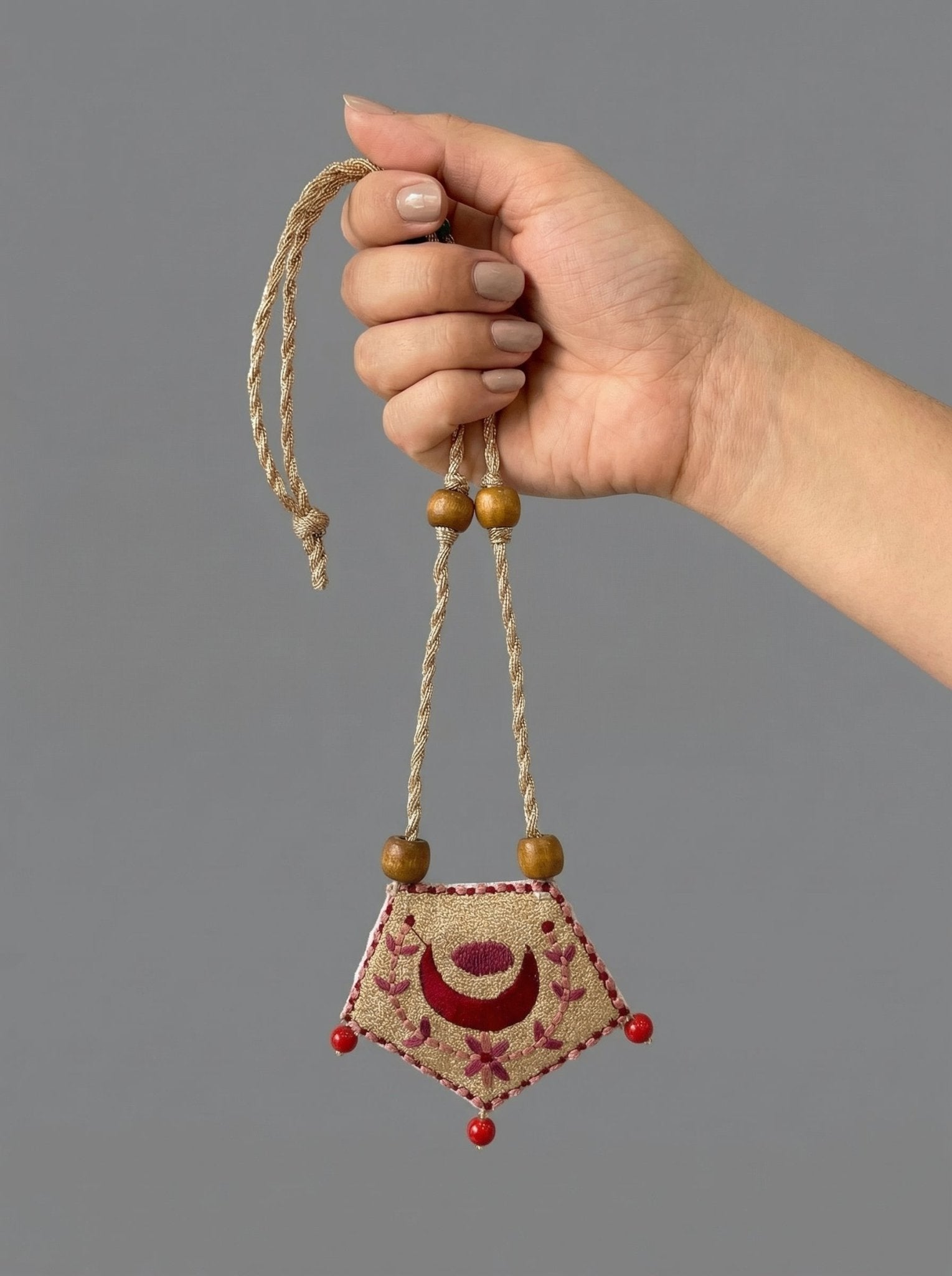 Harvest Moon Handmade Beads Necklace In Embroidery Design - Western Era for women