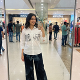 Shirt With Two Embroidered Pocket on Dobby Fabric