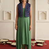 Indigo Mirrer Embroidered Jacket
