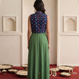 Indigo Mirrer Embroidered Jacket
