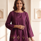 Colorful Embroidery Details Top with Ladder Lace Panels