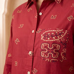 High & Low Hem Bandana Print Inspired Shirt with front pocket - Western Era Tops for women
