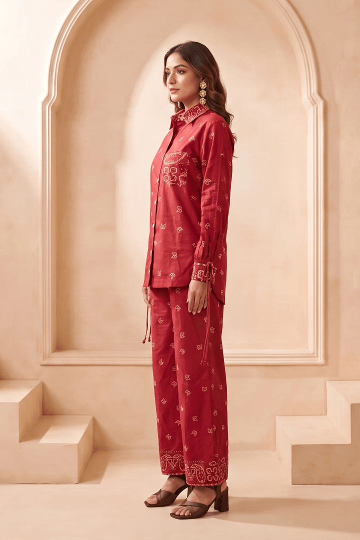 High & Low Hem Bandana Print Inspired Shirt with front pocket - Western Era Tops for women