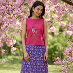 Hot Pink Bloom Overtop With Front Embroidery And Side Knot - Western Era Tops for women