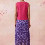 Hot Pink Bloom Overtop With Front Embroidery And Side Knot - Western Era Tops for women
