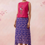 Hot Pink Bloom Overtop With Front Embroidery And Side Knot - Western Era Tops for women