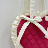 Hot Pink Love Quilted Heart Bag - Western Era Bags for women