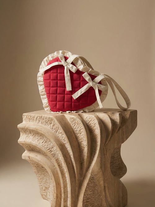 Hot Pink Love Quilted Heart Bag