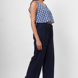 Indigo Print Sleeveless Top - Western Era Tops for women