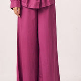 Irya Regular Purple Fit Cotton Trouser - Western Era trousers for women