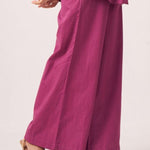 Irya Regular Purple Fit Cotton Trouser - Western Era trousers for women