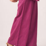 Irya Regular Purple Fit Cotton Trouser - Western Era trousers for women