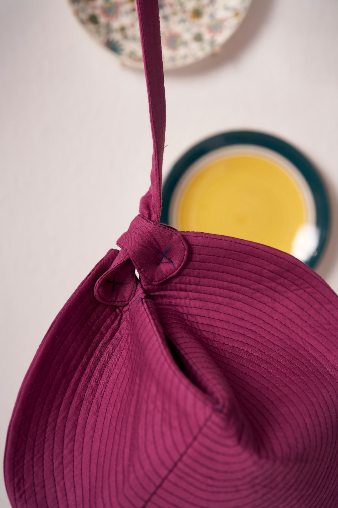 Ishira Plum Cotton Satin Quilted Bag - Western Era Bags for women