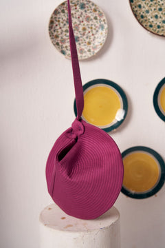 Ishira Plum Cotton Satin Quilted Bag - Western Era Bags for women