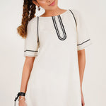 Ivory Echo Embroidered Mini Dress - Western Era Dresses for women