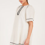 Ivory Echo Embroidered Mini Dress - Western Era Dresses for women