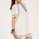 Ivory Echo Embroidered Mini Dress - Western Era Dresses for women