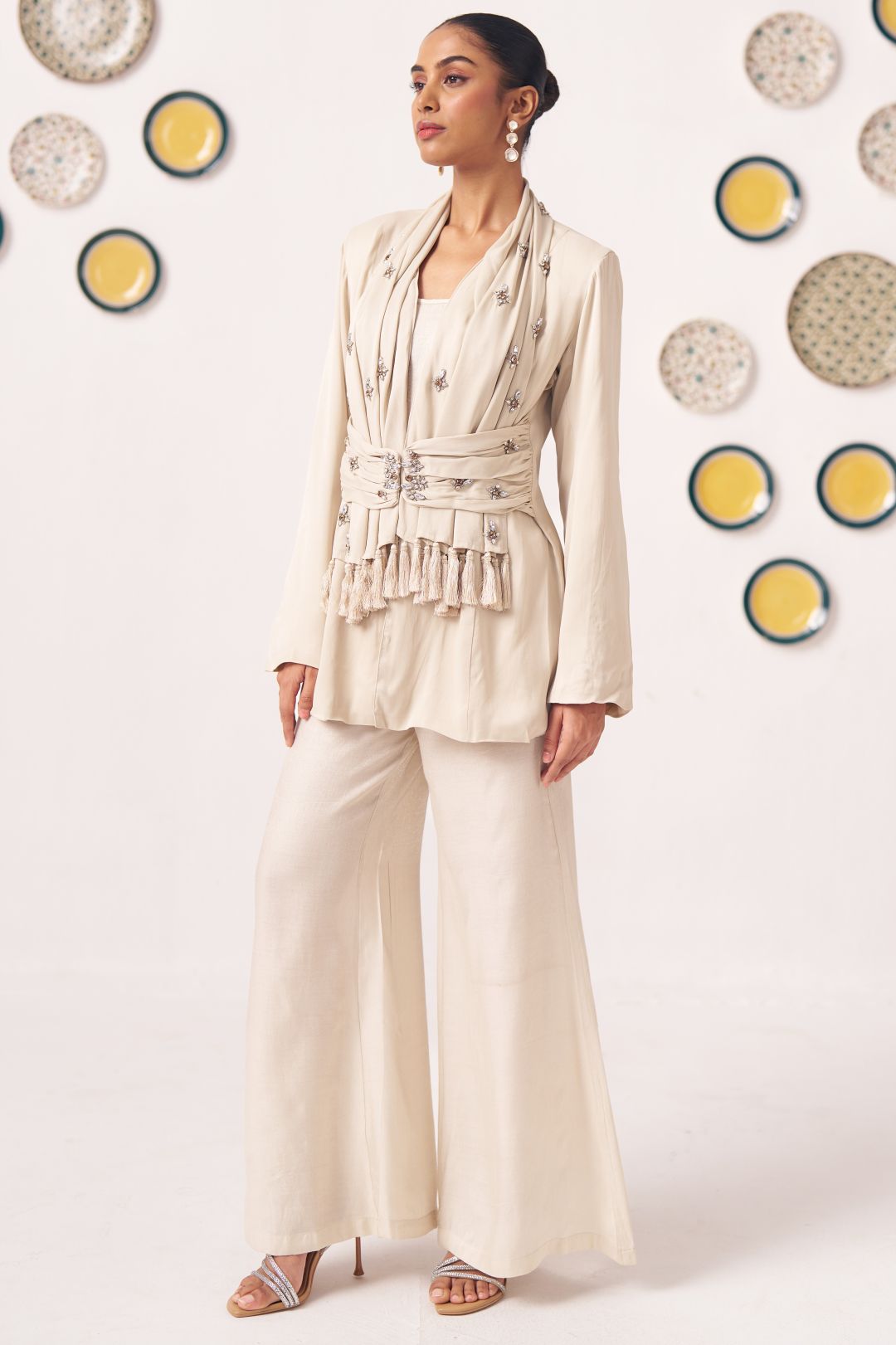 Ivory Tusk Wide - Leg Trousers - Western Era trousers for women