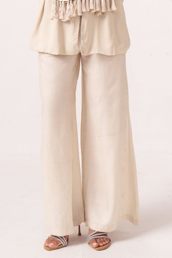 Ivory Tusk Wide - Leg Trousers - Western Era trousers for women
