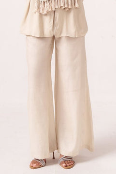 Ivory Tusk Wide-Leg Trousers
