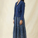 Kasuti Embroidery Stitch Jacket And polka Dot Dress - Western Era Co - ord set for women
