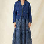 Kasuti Embroidery Stitch Jacket And polka Dot Dress - Western Era Co - ord set for women