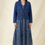 Kasuti Embroidery Stitch Jacket And polka Dot Dress - Western Era Co - ord set for women